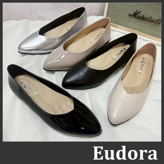 【Eudora】MIT臺灣製 面試鞋 尖頭平底鞋 皮鞋 娃娃鞋 OL上班族 通勤鞋 包鞋 尖頭鞋 尖頭皮革平底 低跟鞋