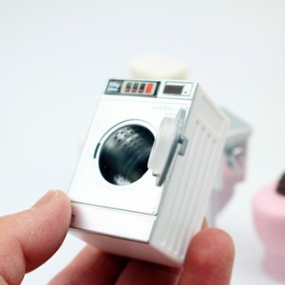 臺灣現貨💜迷你滾筒式洗衣機 精緻小廢物 洗衣機 BJD OB11娃用 微縮場景傢俱 迷你洗衣 袖珍傢俱 微縮傢俱