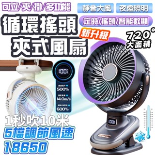 隔日🐋 夾式電風扇 靜音風扇 空氣循環扇 自動搖頭 6寸風扇 風扇 電扇 推車風扇 數顯螢幕 可掛立三合一風扇 電風扇
