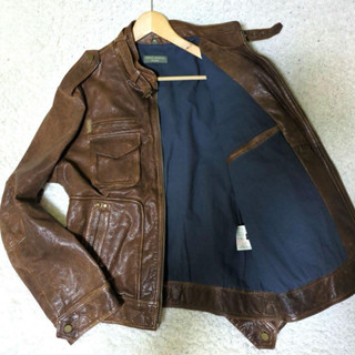 Wind Armor 小羊皮拉鍊翻領夾克 皮衣外套