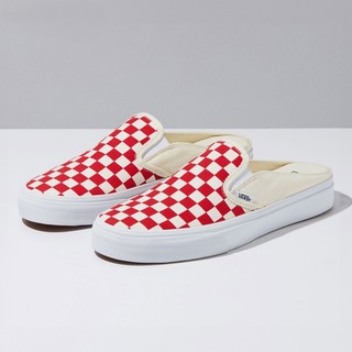 [unclev1966] VANS CLASSIC SLIP-ON MULE 紅色 棋盤格 拖鞋 懶人鞋 滑板鞋