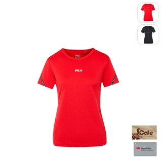 【FILA】女性 抗UV 吸濕排汗T恤-紅色 5TEY-1318-RD