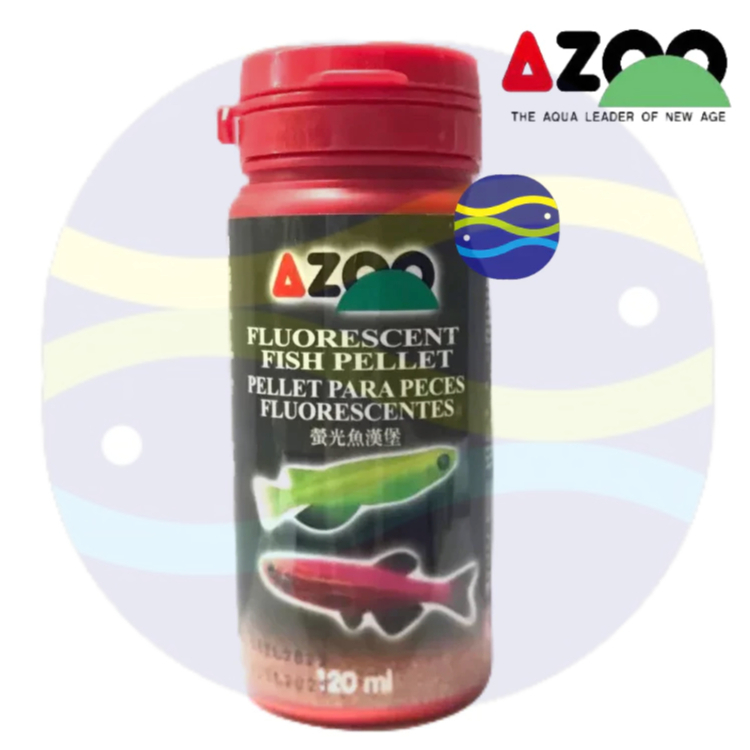 微笑的魚水族☆AZOO愛族【螢光魚漢堡飼料120ml】螢光魚飼料 水性顆粒狀 高蛋白天然活餌乾燥飼料 成長 增艷