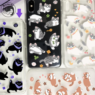 【獨賣賠售】iPhone 12 mini小黑貓貓咪喵喵軟殼13 14 pro max防摔犀牛盾透明殼手機殼MagSafe