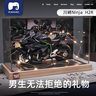 【真的很帥！！臺灣很火】川崎NinjaH2r 重機模型 摩托車模型 KAWASAKI 模擬合金機車 按壓聲光 生日禮物