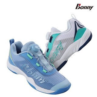 【Bonny】波力少年074/075專業羽球鞋（白綠/藍色）