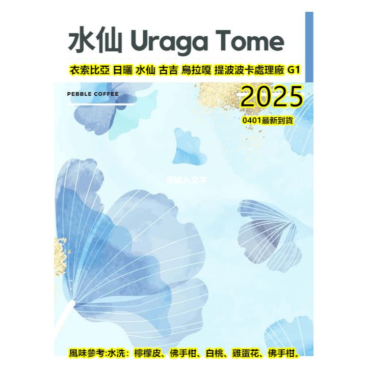 水仙衣索比亞TOH 堤波波卡 水洗G1 水仙及古吉烏拉嘎  堤波波卡處理廠G1 日曬/密處理三重奏