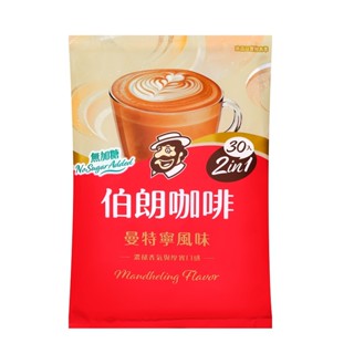 伯朗 二合一曼特寧風味咖啡 10.5g x 30包【家樂福】