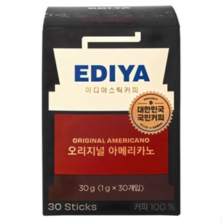 韓國 Ediya 經典美式黑咖啡 30入 原味美式醇香黑咖啡 即溶咖啡精選原豆