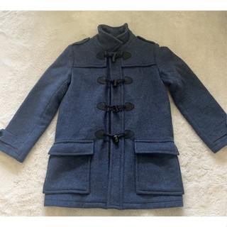burberry藍色牛角羊毛風衣外套（二手）-12Y