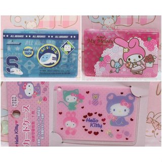 ♥小玫瑰日本精品♥絕版現貨 Hello Kitty 美樂蒂 湯瑪士 票卡夾 卡夾 卡片套 票卡夾 車票套 卡片保護套~8