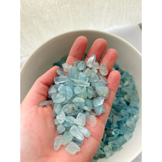 海藍寶碎石 7-9mm 水晶碎石 100公克 消磁水晶 天然水晶 開運 水晶碎石 情緒釋放 淨化心靈 溝通之石