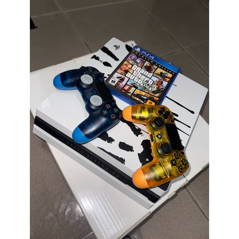 PS4二手主機 死亡擱淺 死亡之絆 限量特仕機 7218型 1TB 附搖桿 贈GTA遊戲片