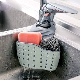 鈕扣式雙層水槽置物架 雙層可立式 水槽瀝水掛袋 水龍頭收納掛袋 廚房瀝水籃【Mr.咖啡's 生活好物】