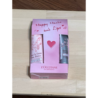 「全新」【歐舒丹Loccitane】櫻花HUG & KISS💋(護唇膏+護手霜+限定手唇禮盒)