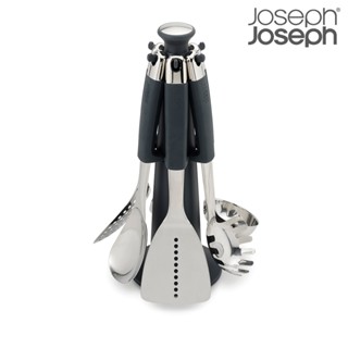 【不囉唆】Joseph Joseph Elevate系列 不沾桌不銹鋼料理鏟杓6件組(附旋轉底座)