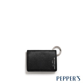 PEPPER'S | CUBE 真皮壓釦名片卡夾 - 粉膚色/太空銀/簡約黑