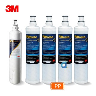 3M 3US-F003-5高密度活性碳濾心搭 3RS-F001-5 SQC前置PP替換濾心4支 (共5支)