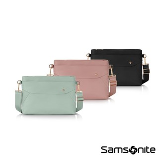 Samsonite 新秀麗 斜肩包/斜背包/女包/側背包/單肩包/肩背包 VALERIE 時尚商務輕量多功能 黑/粉/綠