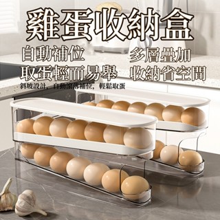 【隔日達】雞蛋收納盒 冰箱收納盒 滾蛋式雞蛋盒 雞蛋收納 保鮮盒 冰箱保鮮盒 雞蛋保鮮盒 雞蛋架 蛋盒收納
