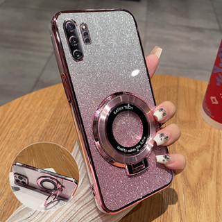 日本 隱形支架手機殼電鍍手機殼 三星NOTE10 NOTE10+ 保護套