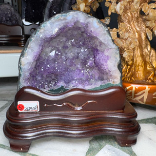 口寬有洞吸金聚財💰巴西紫水晶洞 ESP+✨2.694kg 共生瑪瑙 骨幹水晶 天然水晶 招財晶洞 紫晶洞 紫水晶 水晶洞