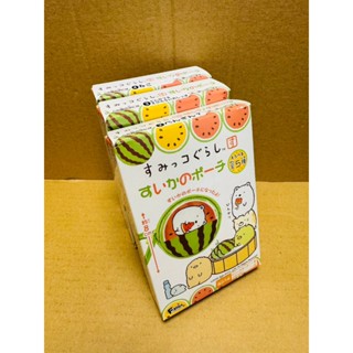 ＜賓哥討厭議價＞ 全新現貨 正版 盒玩 角落生物西瓜造型 扣環 圓形 零錢包 小物包 收納包 綠企鵝 炸豬排 黃貓咪