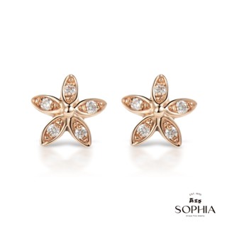 【SOPHIA 蘇菲亞珠寶】莉莉絲 14K玫瑰金 鑽石耳環