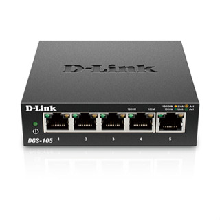 D-Link 友訊 DGS-105 5埠 Gigabit 桌上型交換器 金屬外殼