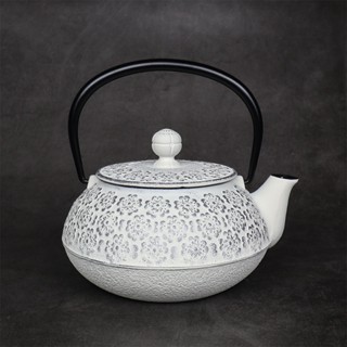 IWACHU 巖鑄 櫻 5型急須0.65L-銀麻色 日本鑄鐵壺南部鐵器 泡茶壺 福介商店