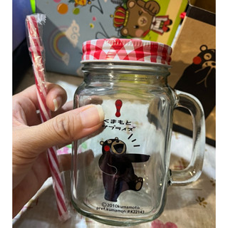 全新 熊本熊 黑熊 梅森瓶 玻璃瓶 水杯 馬克杯 （含吸管） 贈品