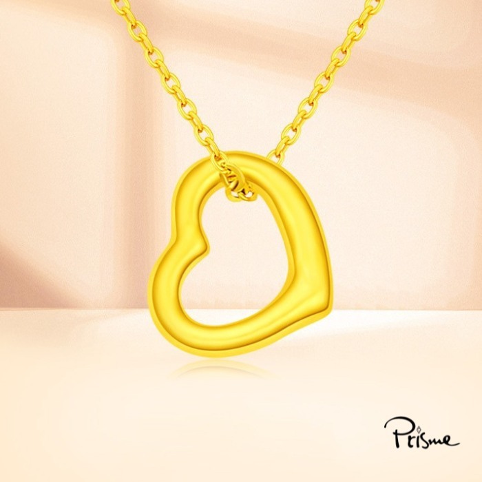 【Prisme Gold】Open Heart黃金心型項鍊