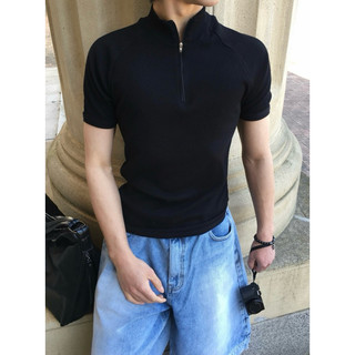 SLC I Ribbed raglan half zip-up sweat / 3color