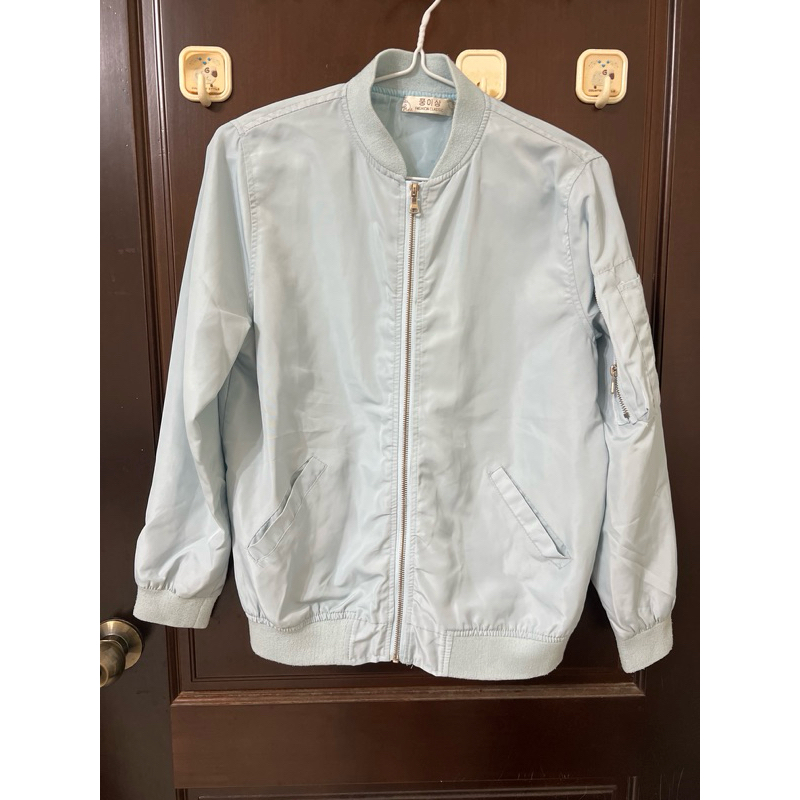 水藍色飛行外套 飛行外套 女M