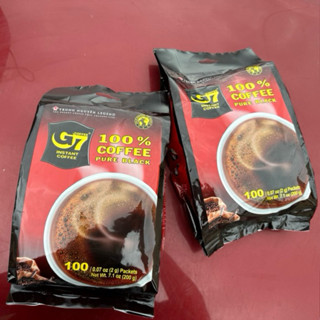 中原G7 COFFEE 越南G7黑咖啡 美式 純即溶咖啡粉一袋100入CÀ PHÊ G7 ĐEN BỊCH 100GÓI