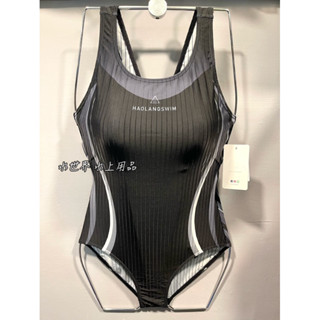 臺灣品牌 Haolang 休閒版競速泳衣 連身泳衣 訓練泳衣 大女泳衣 三角泳衣 宇宙墨14001