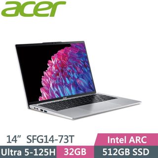 【小藍電腦】ACER 宏碁 Swift Go SFG14-73T-50NA U5-125H 14吋 AI筆電