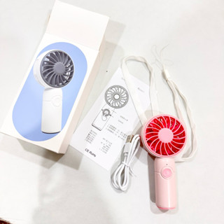 迷你手持風扇 三段式風力 usb充電 粉色