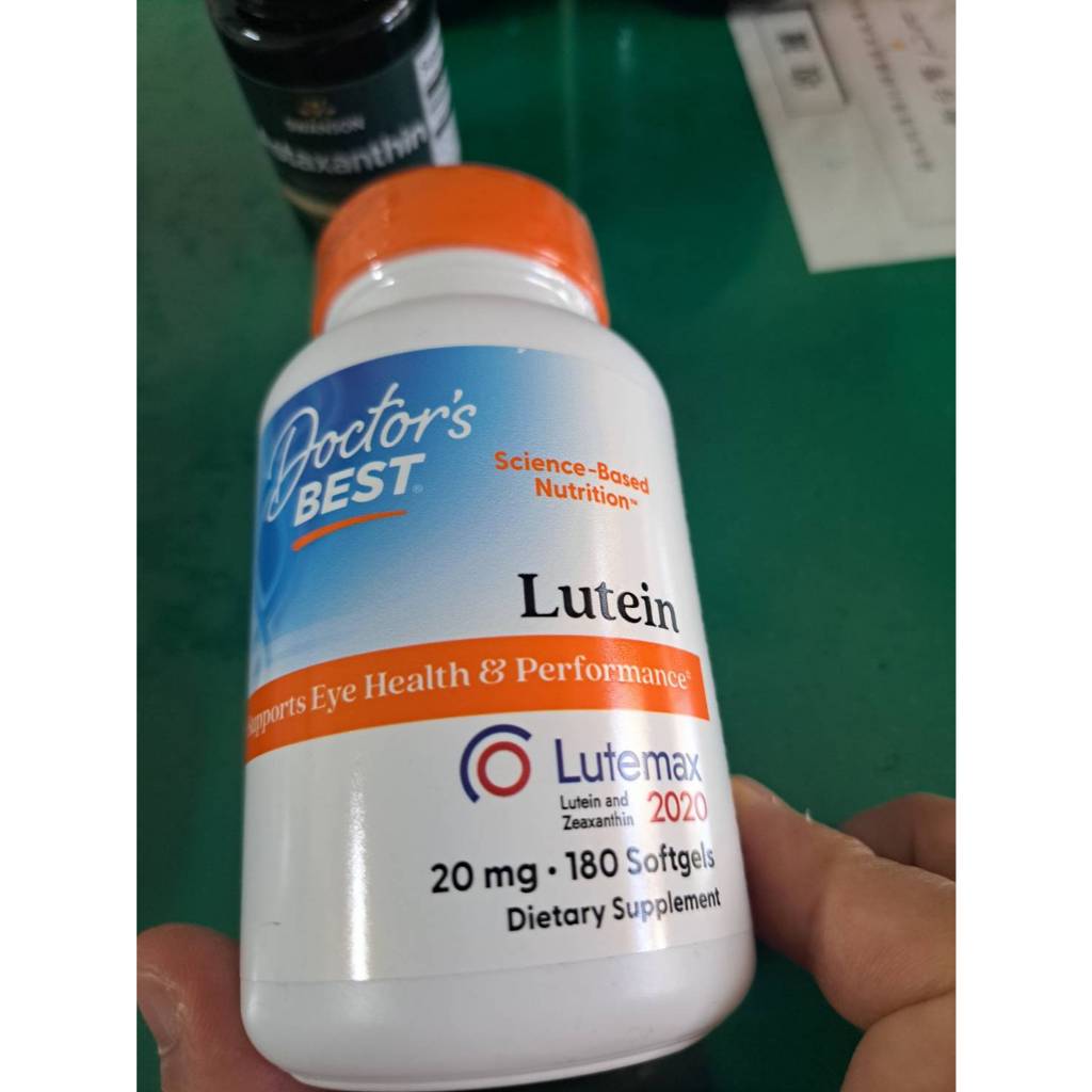 Doctor's Best, 葉黃素，含 Lutemax 2020，20 毫克，180 粒軟凝膠期限2027/10!