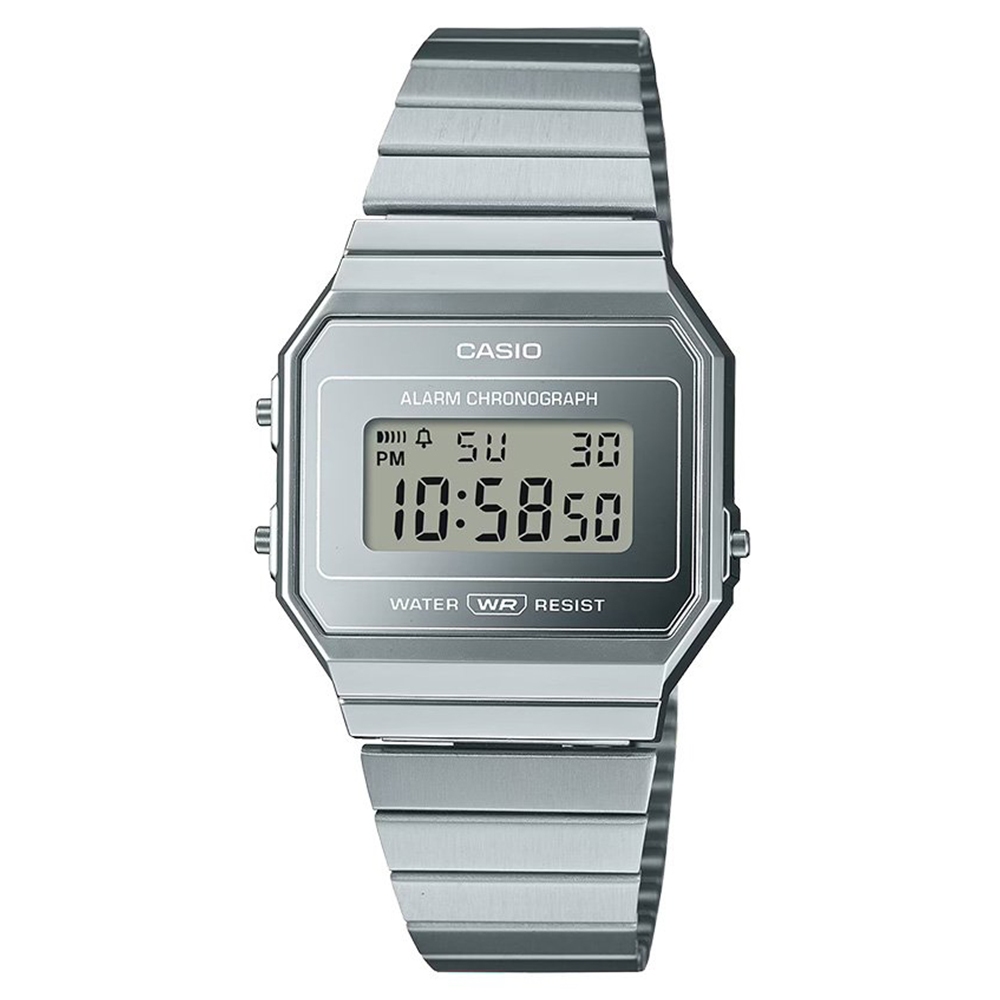 CASIO ( A700WEV-7A ) 流行潮流 鏡面時尚感 數位電子錶