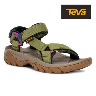 【TEVA】女涼鞋 戶外健行運動涼鞋/雨鞋/水鞋-Terra Fi 5 Universal 鬣蜥綠 (原廠)