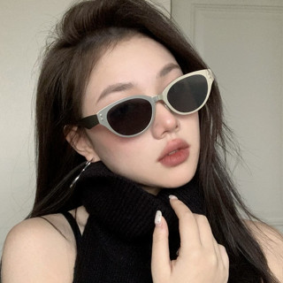 復古高級感貓眼金屬設計凹造型街拍墨鏡女 抗UV太陽眼鏡 74416