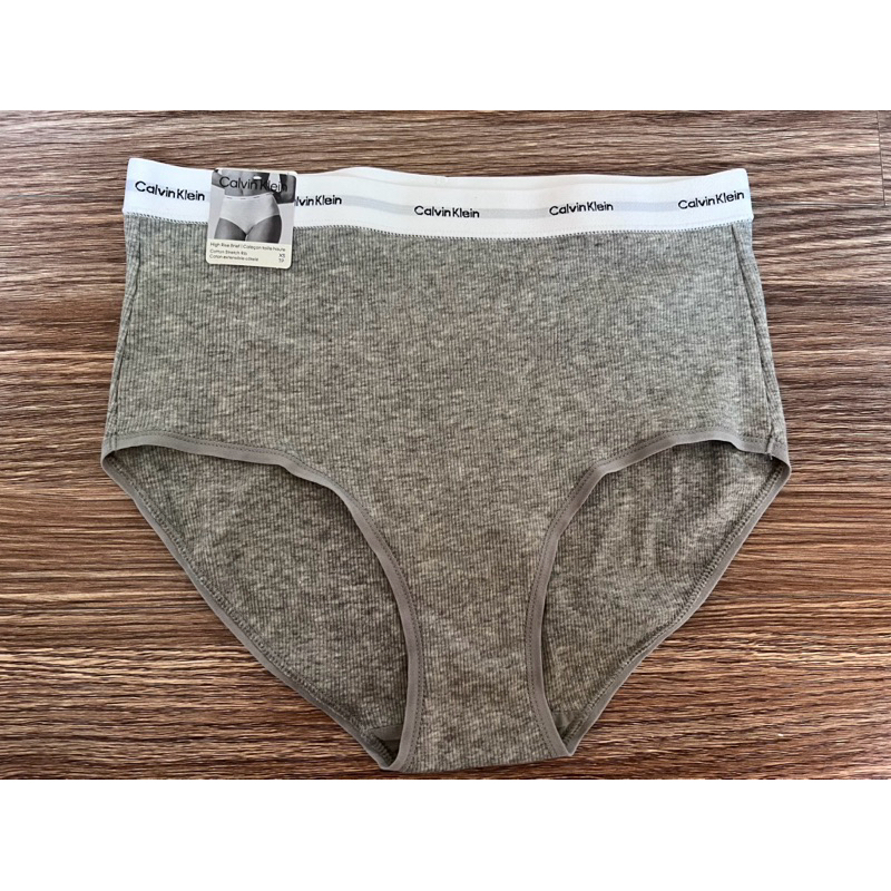 美國代購Calvin Klein彈力羅紋高腰三角內褲XS