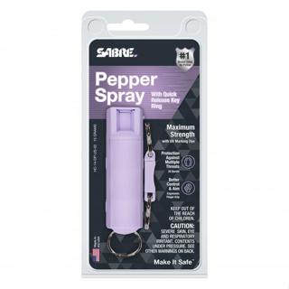 美國SABRE沙豹防身噴霧器【快拆型-消光紫】- 防狼辣椒水 硬殼彈道式強勁水柱型
