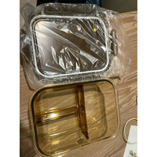 全新玻璃便當盒三格好裝