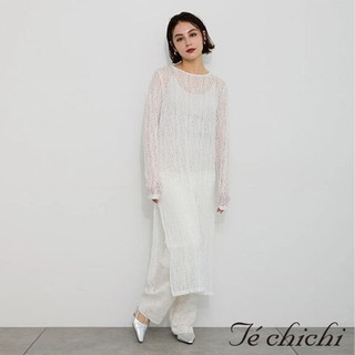 Te chichi 滿版透膚蕾絲設計側開衩洋裝(0F000490710)