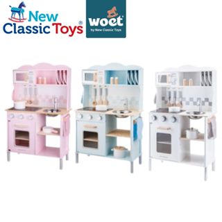 荷蘭New Classic Toys 聲光小主廚木製廚房玩具（含配件12件/三色可選）/木製玩具 /家家酒 /小廚房