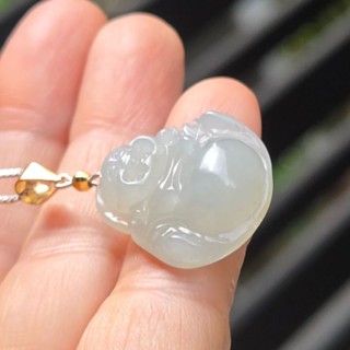 嗨，寶貝銀飾珠寶* 緬甸玉A貨 翡翠飾品☆925純銀鍍金 保證A貨 冰種 招財彌勒佛翡翠吊墜 墜子4
