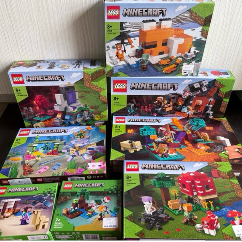轉售非全新 LEGO 麥塊Minecraft系列 21180 守衛之戰/21168 扭曲森林/21172  廢棄傳送門