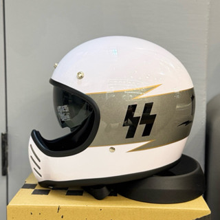山道紳士 Air Runner Outlaw 全新款 內建墨片 全罩式 山車帽 越野帽 復古安全帽 Club 白色